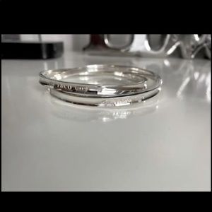 Authentic Tiffany & Co interlocking double bangles
